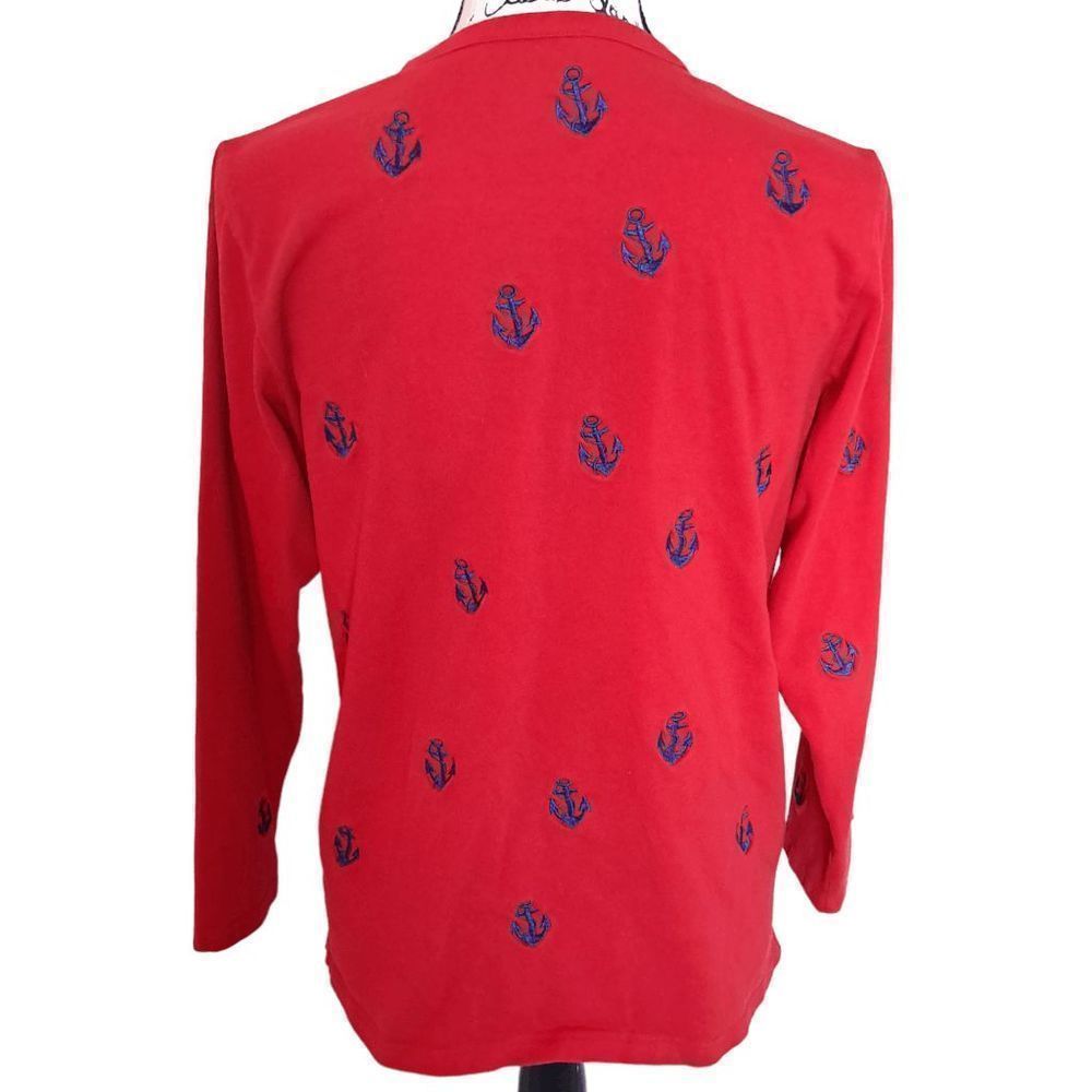 Quacker Factory Red Nautical Anchor Embroidered B… - image 2